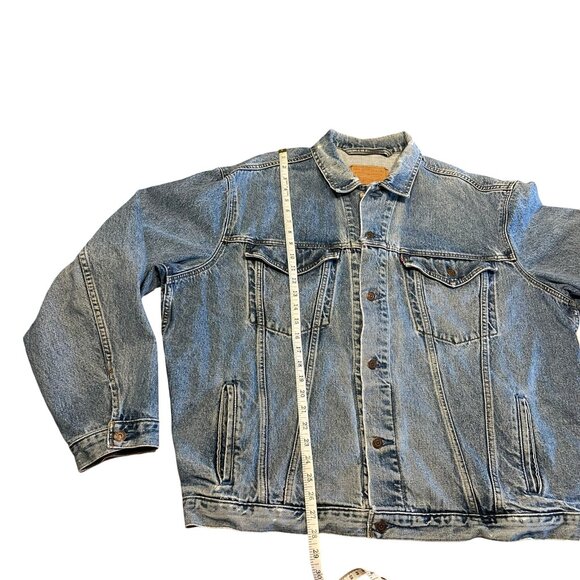 RARE VINTAGE 90's Levi’s Denim Trucker Jacket 75528-4891 Canada Men’s XLT TALL - Picture 14 of 16